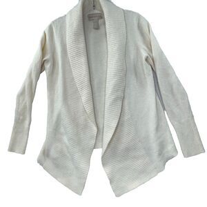 Banana Republic Wool & Cashmere Open Sweater Womens Size Medium Neutral Minimal‎